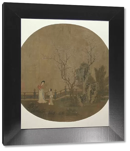 Woman with Female Servant in a Palace Garden, Yuan or early Ming dynasty, late 14th / 15th century. Creator: Unknown