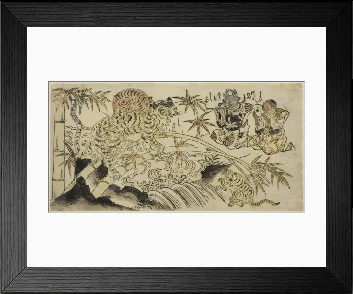 Framed Print : The Bad Tiger Cub, c. 1730. Creator: Unknown Framed Print : The Bad Tiger Cub, c. 1730. Creator: Unknown