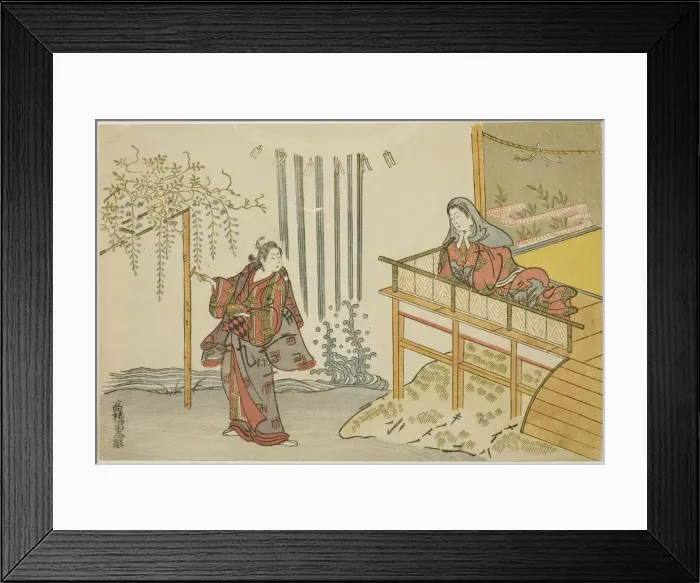 Framed Print : Parody of the Story of Narukami, 1765. Creator: Unknown Framed Print : Parody of the Story of Narukami, 1765. Creator: Unknown
