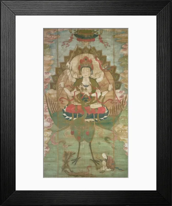 Framed Print : Mahamayuri Vidyaraja, Liao dynasty (916-1125), 11th century. Creator: Unknown Framed Print : Mahamayuri Vidyaraja, Liao dynasty (916-1125), 11th century. Creator: Unknown
