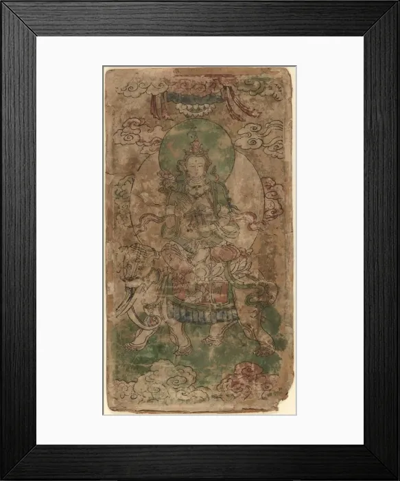 Framed Print : Puxian, the Bodhisattva of Benevolence, Yuan dynasty (1279-1368), 14th century. Creator: Unknown Framed Print : Puxian, the Bodhisattva of Benevolence, Yuan dynasty (1279-1368), 14th century. Creator: Unknown