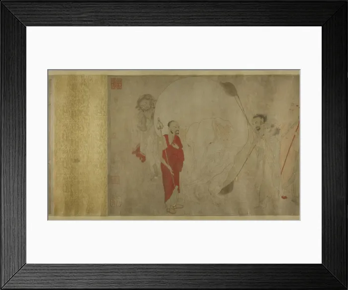 Framed Print : Washing the White Elephant, Ming dynasty (1369-1644), late 16th century. Creator: Unknown Framed Print : Washing the White Elephant, Ming dynasty (1369-1644), late 16th century. Creator: Unknown