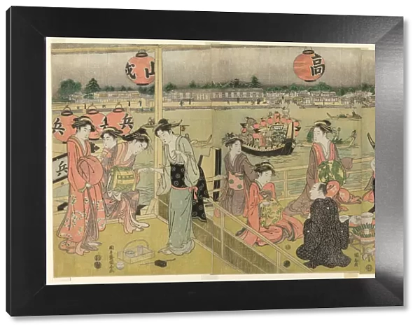A Banquet in a Pleasure House on the Bank of the Okawa (Okawa bata giro jo no yusen), c