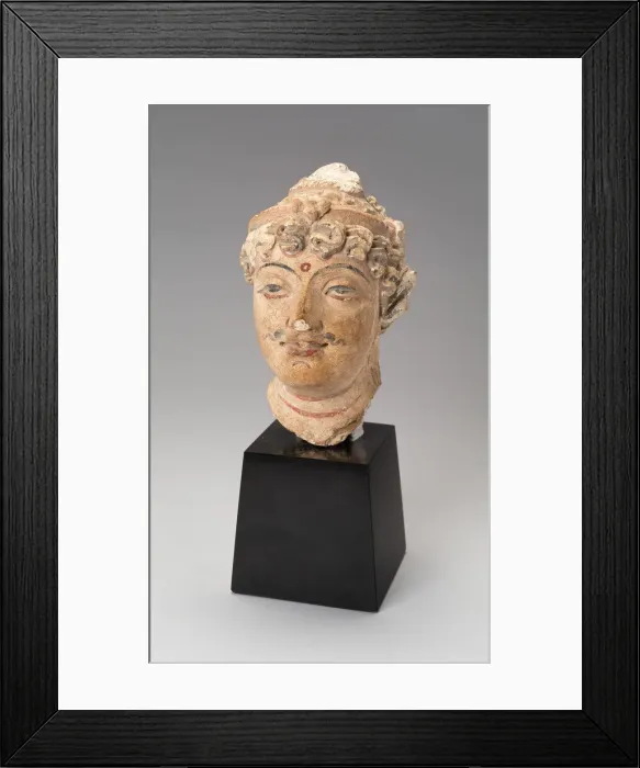 Framed Print : Head of a Bodhisattva, 3rd / 5th century. Creator: Unknown Framed Print : Head of a Bodhisattva, 3rd / 5th century. Creator: Unknown