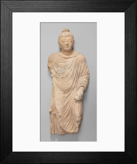 Framed Print : Walking Buddha, Kushan period, 3rd / 4th century. Creator: Unknown Framed Print : Walking Buddha, Kushan period, 3rd / 4th century. Creator: Unknown