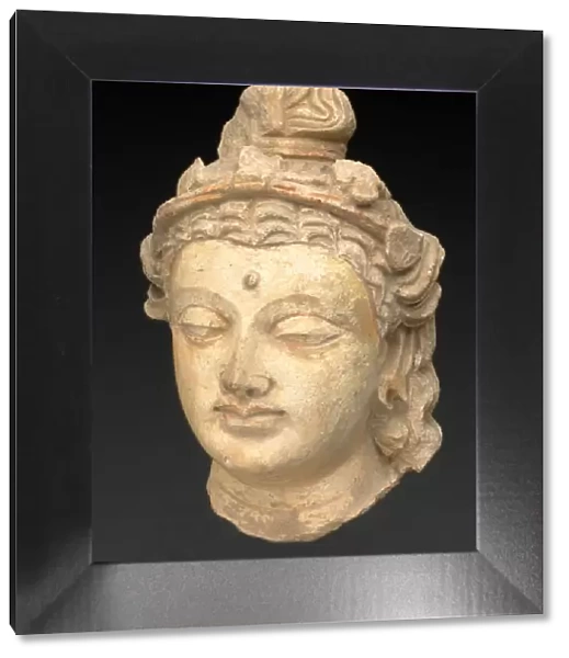 Head of a Bodhisattva, Kushan period, About 3rd  /  5th century. Creator: Unknown