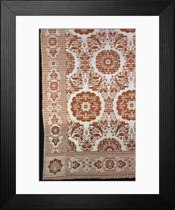 Framed Print : Coverlet, New York, 1840 / 45. Creator: Unknown Framed Print : Coverlet, New York, 1840 / 45. Creator: Unknown