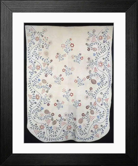 Framed Print : Bedcover, New York, 1775 / 1800. Creator: Unknown Framed Print : Bedcover, New York, 1775 / 1800. Creator: Unknown