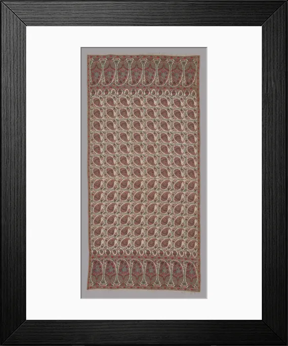 Framed Print : Long Shawl, Norwich, 1820  /  25. Creator: Unknown