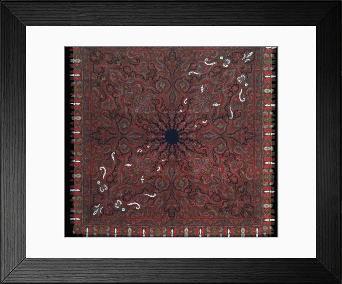Framed Print : Square Shawl, France, 1870s. Creator: Unknown Framed Print : Square Shawl, France, 1870s. Creator: Unknown