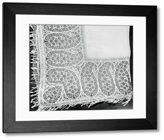 Framed Print : Shawl, England, 1810 / 15 (reworked 1825 / 35). Creator: Unknown Framed Print : Shawl, England, 1810 / 15 (reworked 1825 / 35). Creator: Unknown