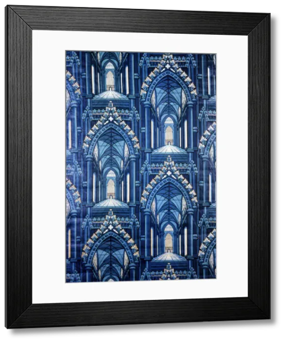 Framed Print : Curtain, England, 1840 / 1880. Creator: Unknown Framed Print : Curtain, England, 1840 / 1880. Creator: Unknown