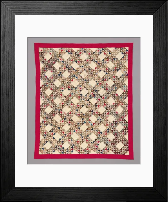 Framed Print : Bedcover ('Ocean Wave'Quilt), United States, c. 1883 Framed Print : Bedcover ('Ocean Wave'Quilt), United States, c. 1883