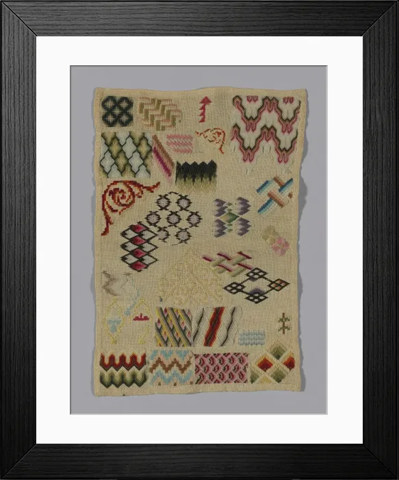 Framed Print : Sampler, France, 18th  /  19th century. Creator: Unknown