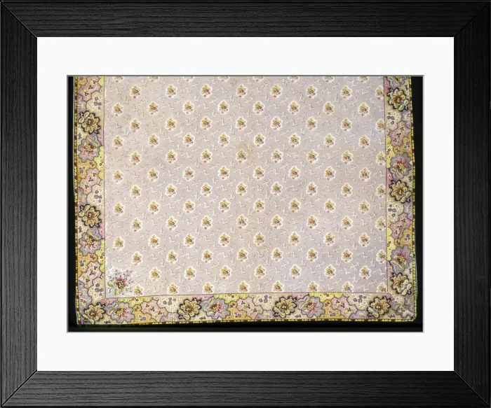 Framed Print : Handkerchief, France, 19th century. Creator: Unknown Framed Print : Handkerchief, France, 19th century. Creator: Unknown