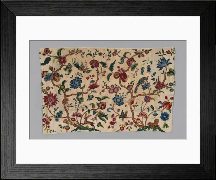 Framed Print : Portion from a Valance, England, 1701 / 25. Creator: Unknown Framed Print : Portion from a Valance, England, 1701 / 25. Creator: Unknown