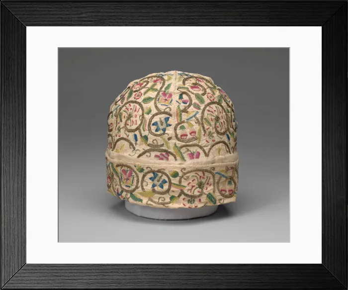 Framed Print : Mans Cap, England, 1601 / 25. Creator: Unknown Framed Print : Mans Cap, England, 1601 / 25. Creator: Unknown