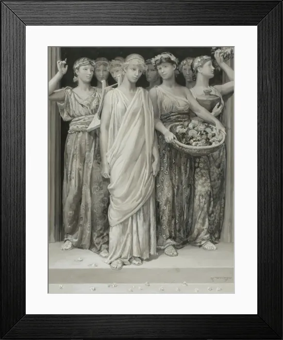 Framed Print : They All Moved to the Feast, 1885. Creator: Will H. Low Framed Print : They All Moved to the Feast, 1885. Creator: Will H. Low