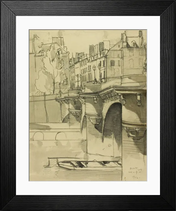 Framed Print : View of the Pont Neuf, 1906. Creator: Donald Shaw MacLaughlan Framed Print : View of the Pont Neuf, 1906. Creator: Donald Shaw MacLaughlan