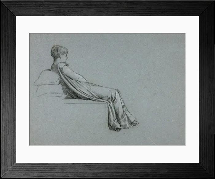 Framed Print : Seated Woman Leaning on Pillows, n. d. Creator: Henry Stacy Marks Framed Print : Seated Woman Leaning on Pillows, n. d. Creator: Henry Stacy Marks