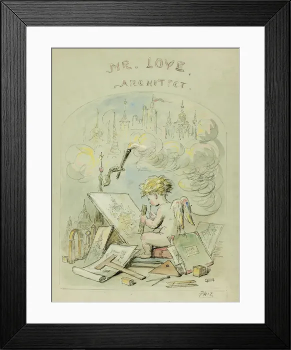 Framed Print : Mr. Love, Architect, n. d. Creator: Hablot Knight Browne Framed Print : Mr. Love, Architect, n. d. Creator: Hablot Knight Browne