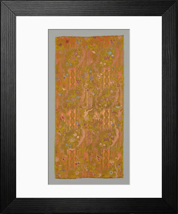 Framed Print : Panel (Dress Fabric), France, 1700 / 10. Creator: Unknown Framed Print : Panel (Dress Fabric), France, 1700 / 10. Creator: Unknown