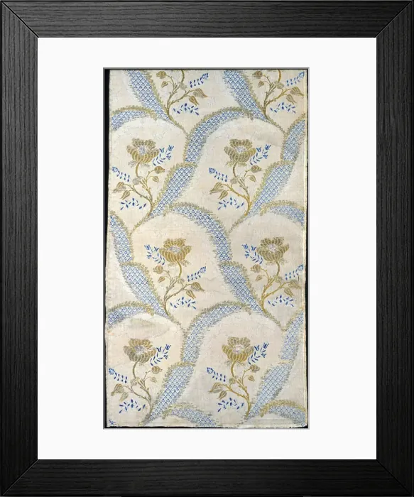 Framed Print : Panel (Intended as Dress Fabric), France, 1760s. Creator: Unknown Framed Print : Panel (Intended as Dress Fabric), France, 1760s. Creator: Unknown