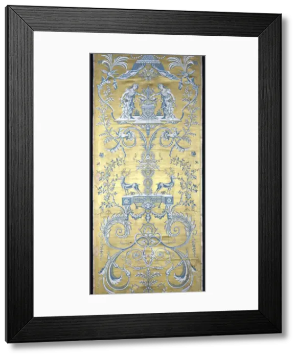 Framed Print : Panel, Lyon, Directoire period, c. 1785. Creator: Unknown Framed Print : Panel, Lyon, Directoire period, c. 1785. Creator: Unknown