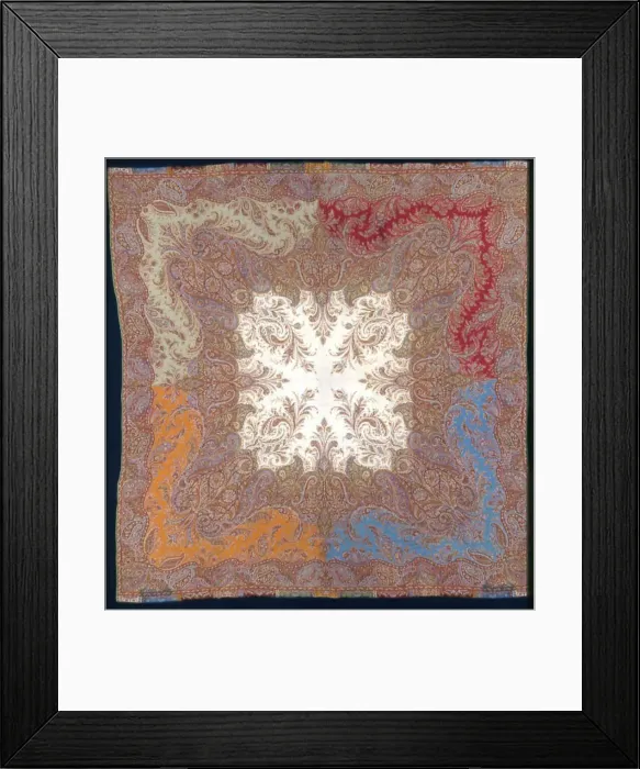 Framed Print : Square Shawl, France, c. 1850. Creator: Unknown Framed Print : Square Shawl, France, c. 1850. Creator: Unknown