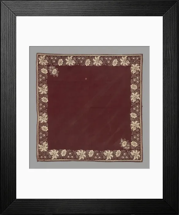 Framed Print : Handkerchief, France, 19th century. Creator: Unknown Framed Print : Handkerchief, France, 19th century. Creator: Unknown
