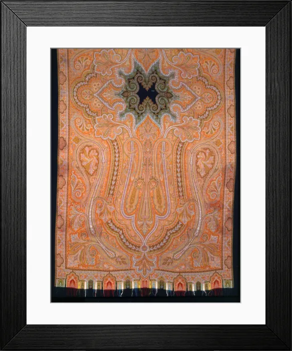 Framed Print : Long Shawl, France, 1870s. Creator: Unknown Framed Print : Long Shawl, France, 1870s. Creator: Unknown