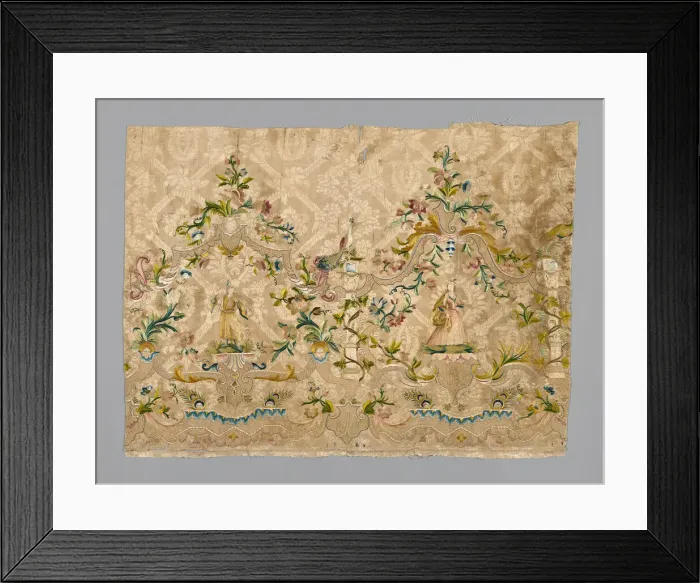 Framed Print : Skirt panel, France, 18th century. Creator: Unknown Framed Print : Skirt panel, France, 18th century. Creator: Unknown