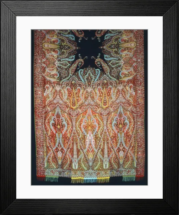 Framed Print : Long Shawl, France, 1845. Creator: Unknown Framed Print : Long Shawl, France, 1845. Creator: Unknown