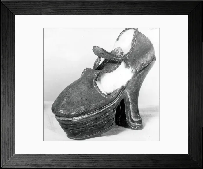 Framed Print : Shoe, France, 18th century. Creator: Unknown Framed Print : Shoe, France, 18th century. Creator: Unknown