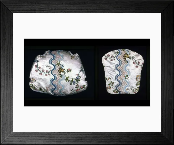 Framed Print : Chair Seat and Back Panel, France, 18th century. Creator: Unknown Framed Print : Chair Seat and Back Panel, France, 18th century. Creator: Unknown