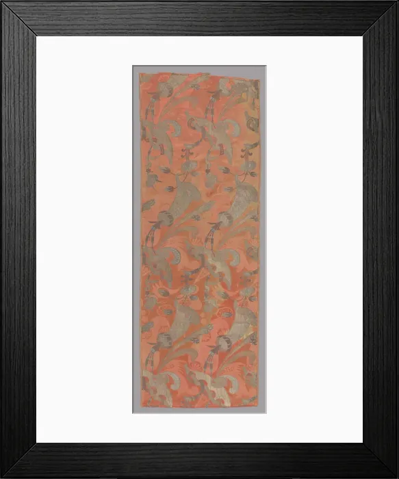 Framed Print : Length of Woven Silk, France, 1700-1705. Creator: Unknown Framed Print : Length of Woven Silk, France, 1700-1705. Creator: Unknown