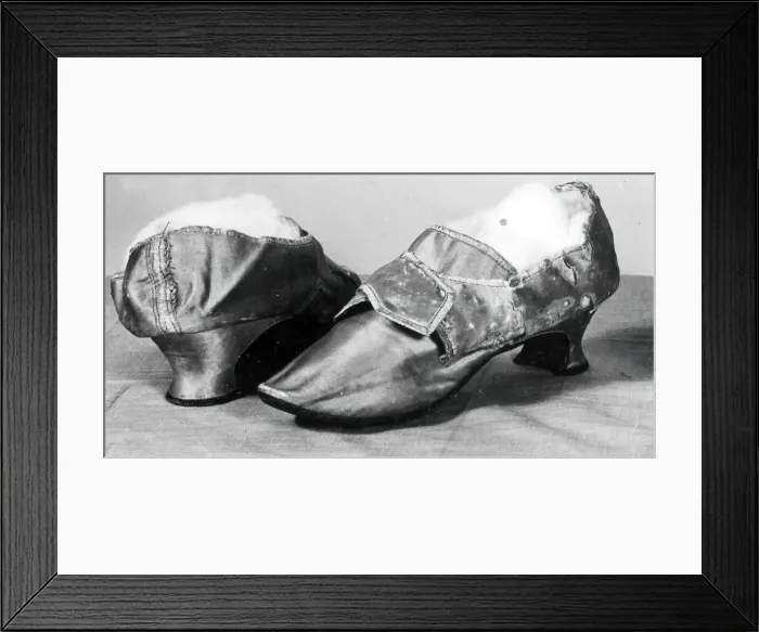 Framed Print : Womans Shoes, England, 1770s. Creator: Unknown Framed Print : Womans Shoes, England, 1770s. Creator: Unknown
