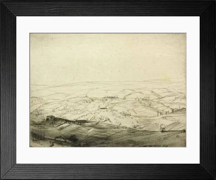 Framed Print : Sketch from the Walls of San Gimignano, 1909. Creator: Donald Shaw MacLaughlan Framed Print : Sketch from the Walls of San Gimignano, 1909. Creator: Donald Shaw MacLaughlan