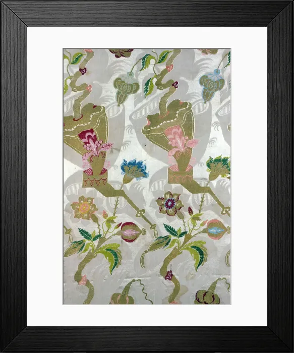 Framed Print : Panel (Dress Fabric), France, 1703 / 05. Creator: Unknown Framed Print : Panel (Dress Fabric), France, 1703 / 05. Creator: Unknown