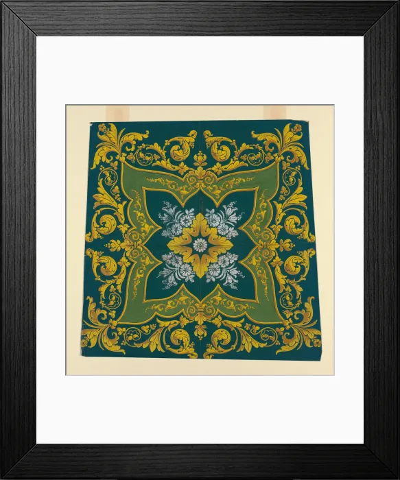 Framed Print : Design for a Cushion or Chair Seat Cover, France, 1804 / 14. Creator: Unknown Framed Print : Design for a Cushion or Chair Seat Cover, France, 1804 / 14. Creator: Unknown