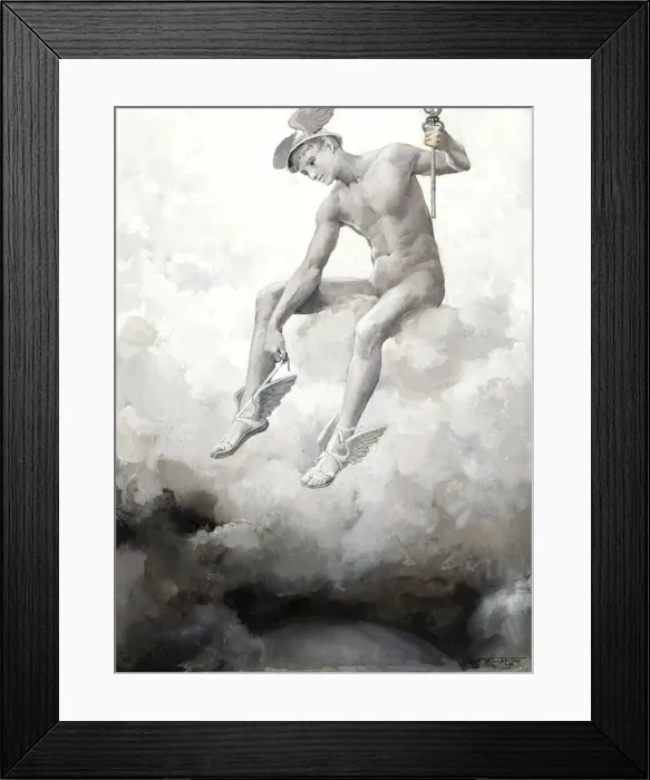 Framed Print : On This Side of Joves Clouds, 1885. Creator: Will H. Low Framed Print : On This Side of Joves Clouds, 1885. Creator: Will H. Low