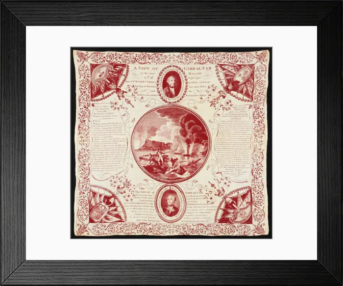 Framed Print : Handkerchief, England, 1782. Creator: Unknown Framed Print : Handkerchief, England, 1782. Creator: Unknown