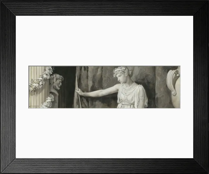 Framed Print : And Shut the Chamber Up, Close, Hush d and Still, 1885. Creator: Will H. Low Framed Print : And Shut the Chamber Up, Close, Hush d and Still, 1885. Creator: Will H. Low