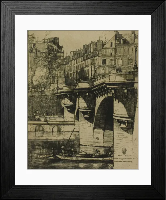 Framed Print : Le Pont Neuf, Paris, 1906. Creator: Donald Shaw MacLaughlan Framed Print : Le Pont Neuf, Paris, 1906. Creator: Donald Shaw MacLaughlan