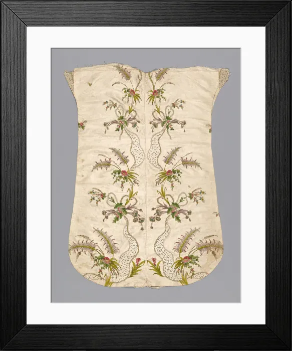 Framed Print : Panel (Possibly a Chasuble Back), France, 1725 / 75. Creator: Unknown Framed Print : Panel (Possibly a Chasuble Back), France, 1725 / 75. Creator: Unknown