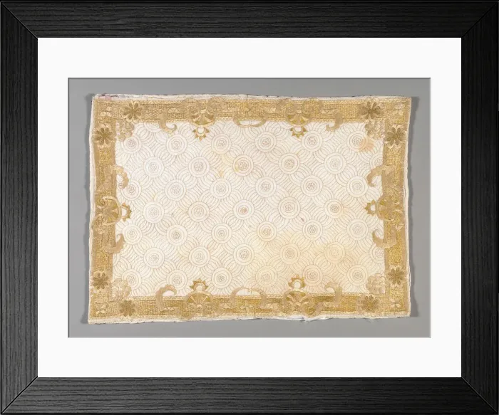 Framed Print : Pillow Sham, England, c. 1720. Creator: Unknown Framed Print : Pillow Sham, England, c. 1720. Creator: Unknown