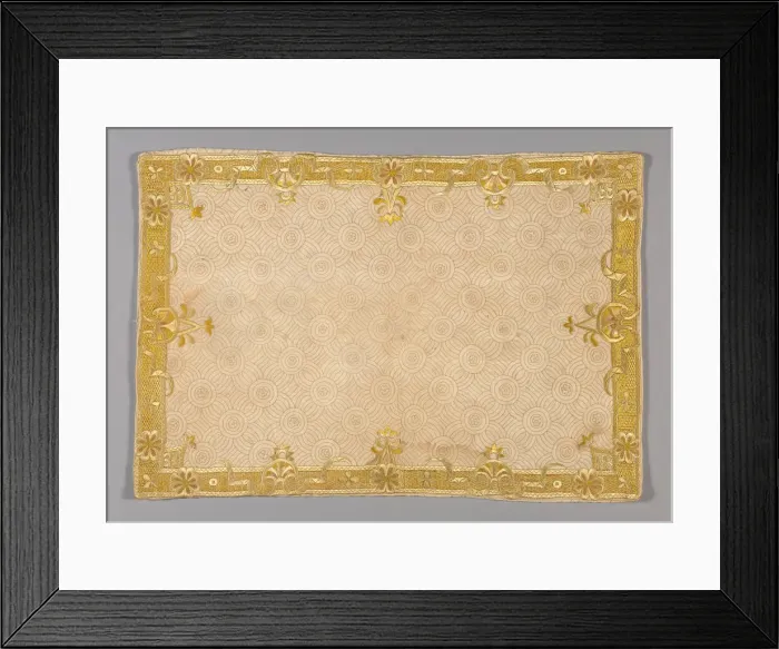 Framed Print : Pillow Sham, England, c. 1720. Creator: Unknown Framed Print : Pillow Sham, England, c. 1720. Creator: Unknown