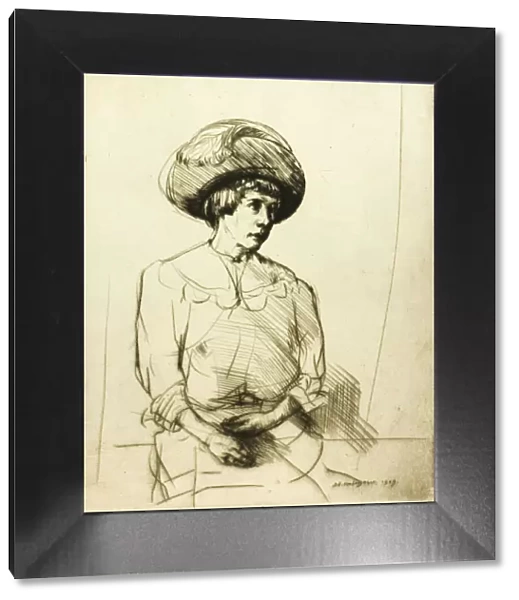 Drypoint Number Two: Portrait, 1909. Creator: Donald Shaw MacLaughlan