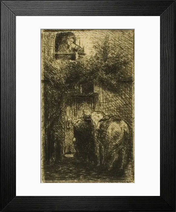 Framed Print : Woman at Window of Inn, n. d. Creator: Charles Emile Jacque