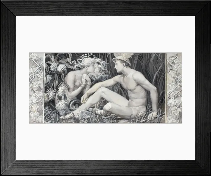 Framed Print : The Words She Spake Came as Through Bubbling Honey, 1885. Creator: Will H. Low Framed Print : The Words She Spake Came as Through Bubbling Honey, 1885. Creator: Will H. Low
